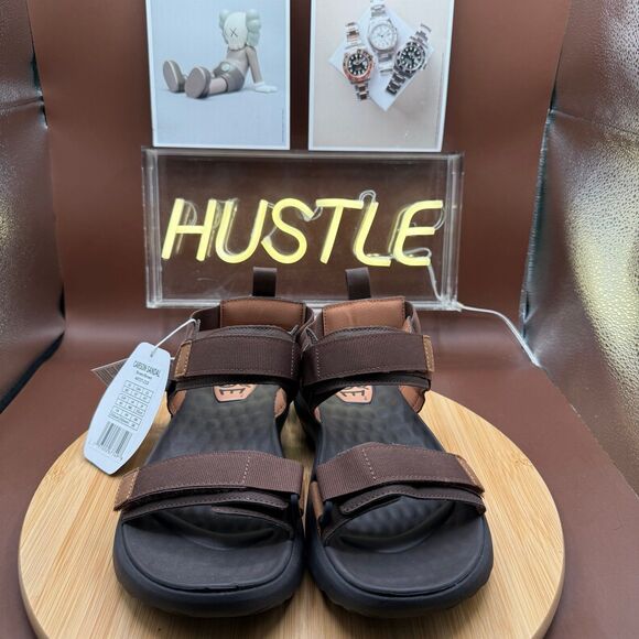 Hey Dude Carson Sport mode Sandal Brown/Brown Men’s Sz 7